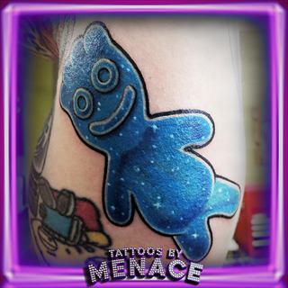 Color Sour Patch Kid candy tattoo